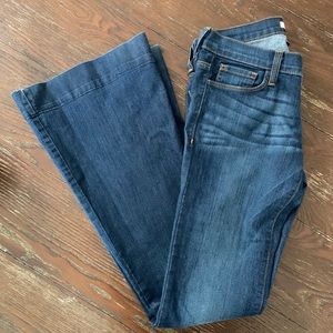 Flare dark blue jeans